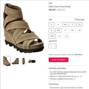 SOREL Joanie II Strap Wedge SIZE 8